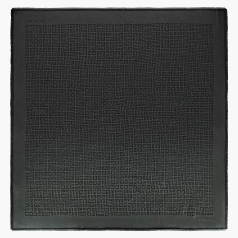 Givenchy 4G logo Sciallo seta grigio scuro