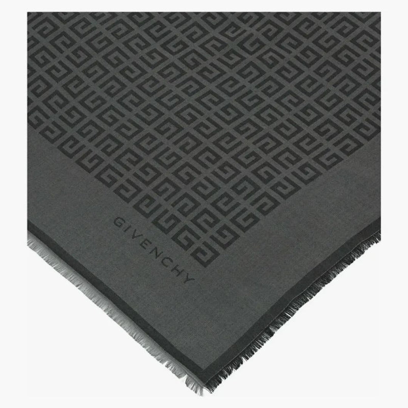 Givenchy 4G logo Sciallo seta grigio scuro