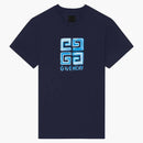 T-shirt di schizzo del logo Givenchy 4G Navy