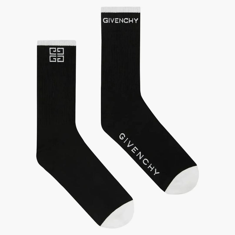Givenchy 4G Logo Socks Black White