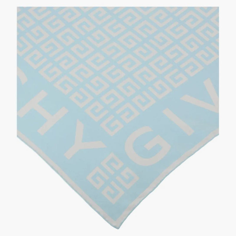 Givenchy 4g Logo Square Scarf Grey/blue