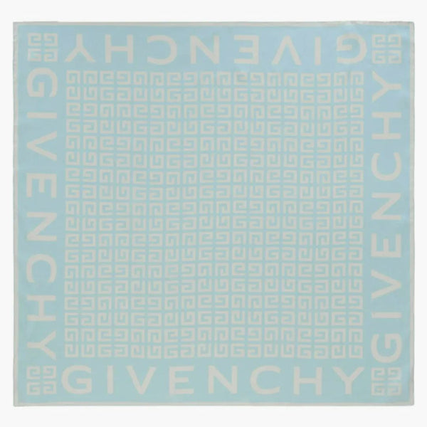 Givenchy 4g Logo Square Scarf Grey/blue