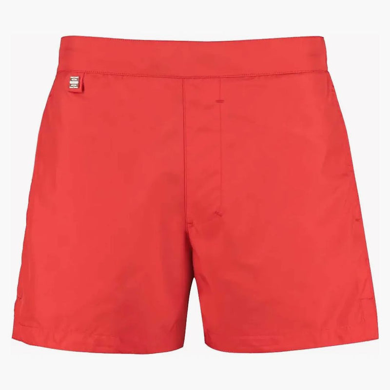 Givenchy 4g Plaque Swim Shorts Red