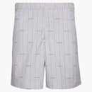 Givenchy Allover Logo Striped Shorts White