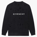 Givenchy Archetype with Destroyed Effect Sweatshirt Black/White