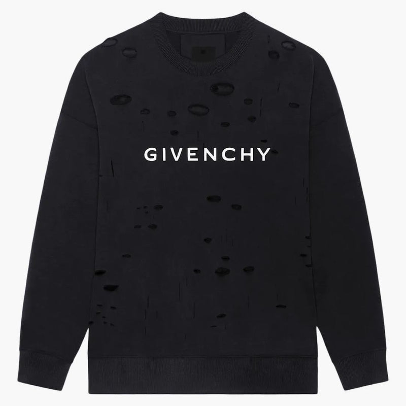 Givenchy arketyp med förstörd effekt tröja svart/vit
