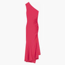 Givenchy Asymmetric Draped Crepe Jersey Dress Raspberry