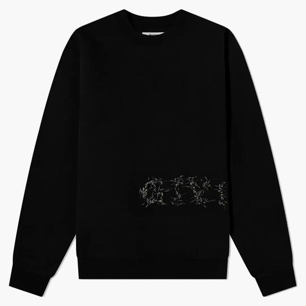 Givenchy ostnatá drátěná mikina černá