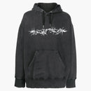 Con cappuccio di stampa a filo spinato givenchy nero