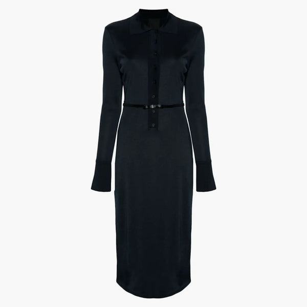 Abito midi da polo con cintura di givenchy blu navy blu navy
