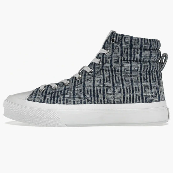 Givenchy City High Top in 4G Denim Blue White