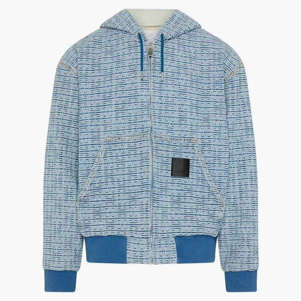 Giacca con cappuccio con cappuccio in denim givenchy blu