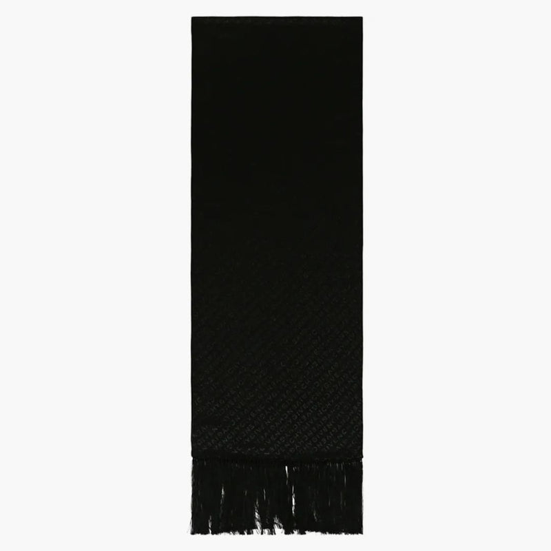 GIVCHY Diagonale Logo Scera Scarf Black