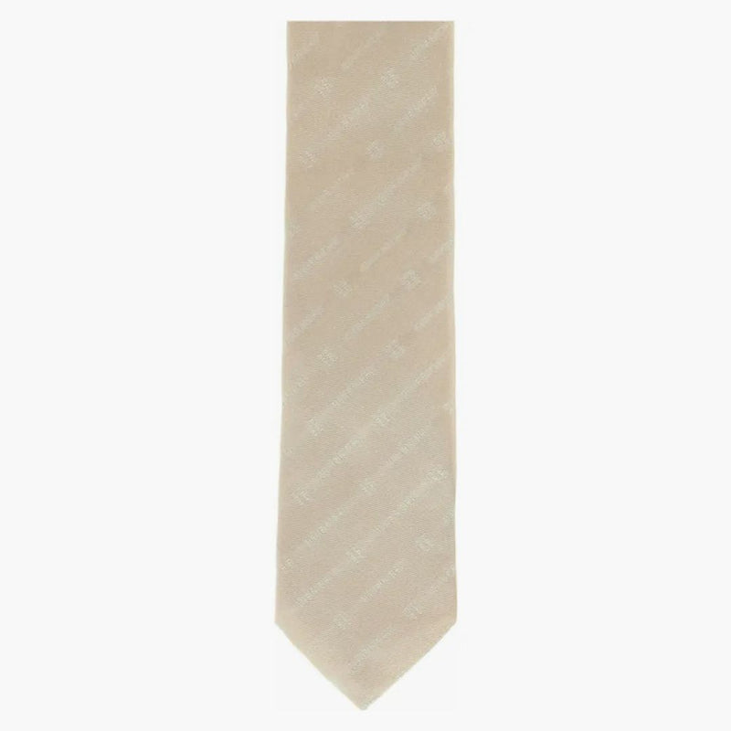 Givenchy diagonální logo Silk Tie Beige
