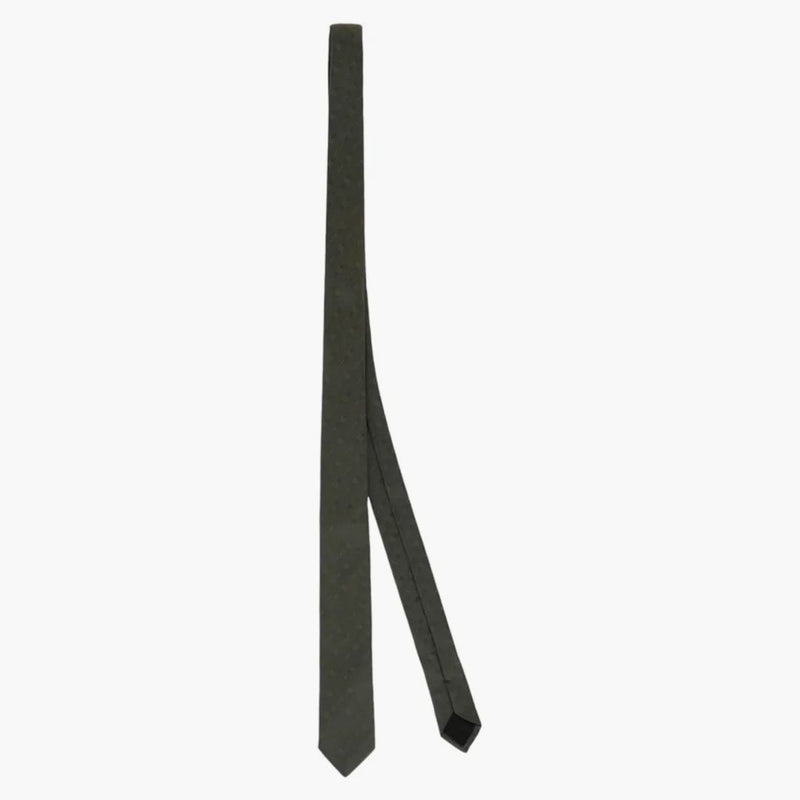 Givenchy diagonální logo Silk Tie Green/Grey
