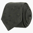 Givenchy logotipo diagonal corbata de seda verde/gris
