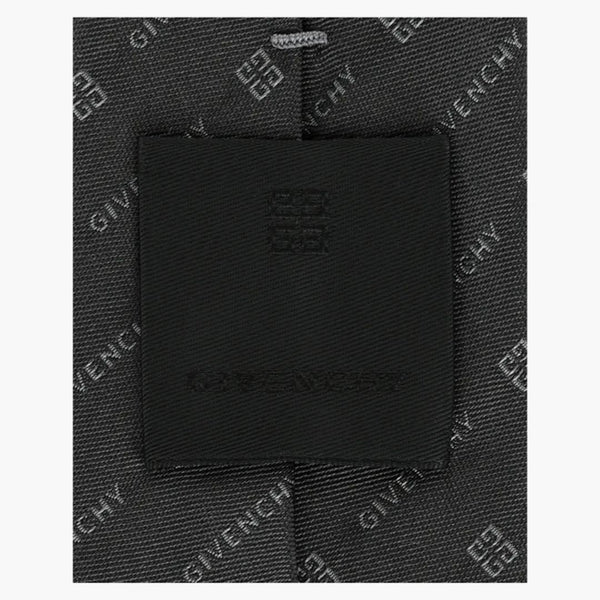 Givenchy Diagonal Logo Silk Tie šedá/multi