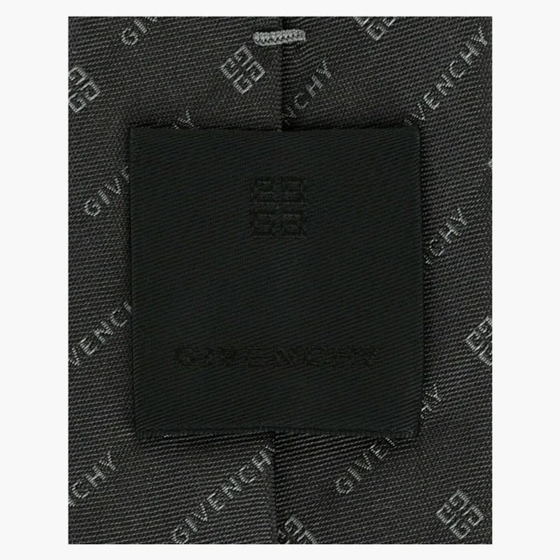 Givenchy Diagonal Logo Silk Tie Gray/Multi