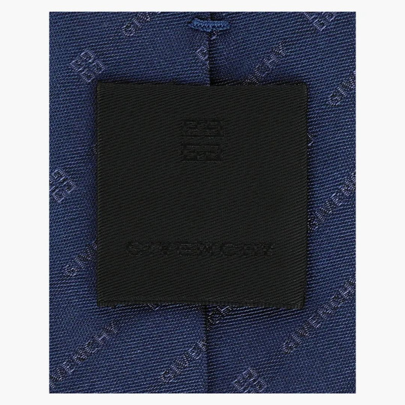 Givenchy diagonální logo Silk Tie Navy