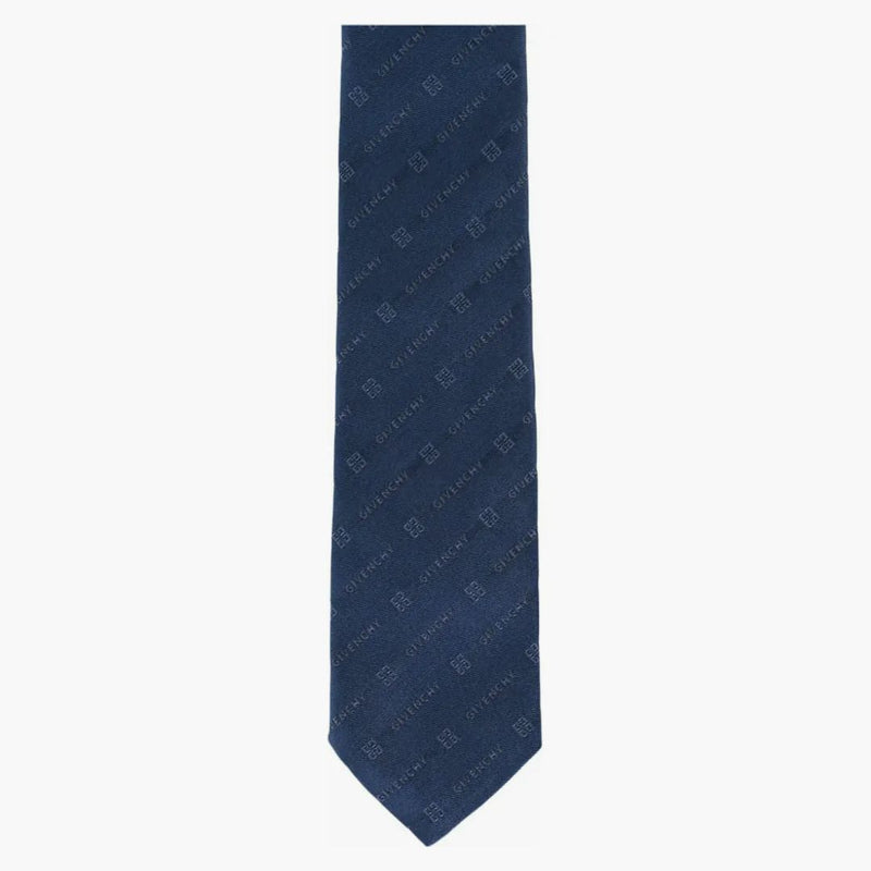 Givenchy diagonální logo Silk Tie Navy