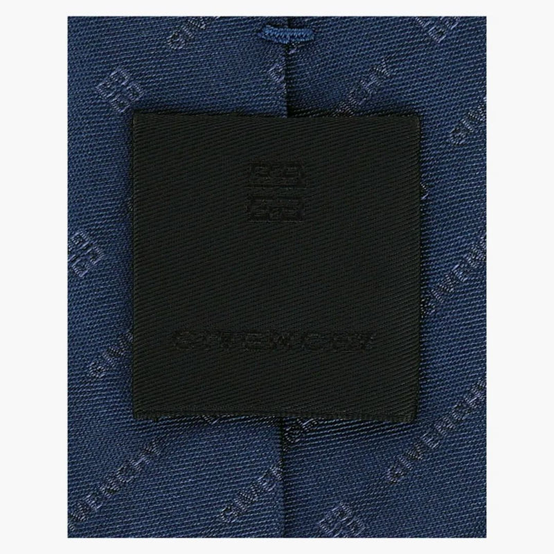 Givenchy diagonální logo Silk Tie Navy