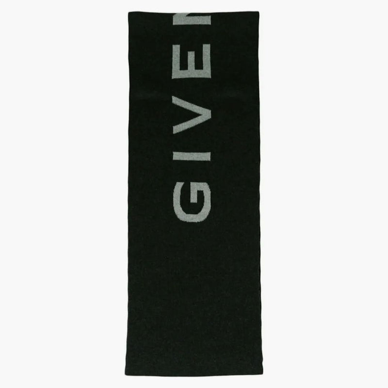 Givenchy Double Face 4g Logo Scarf Grigio scuro