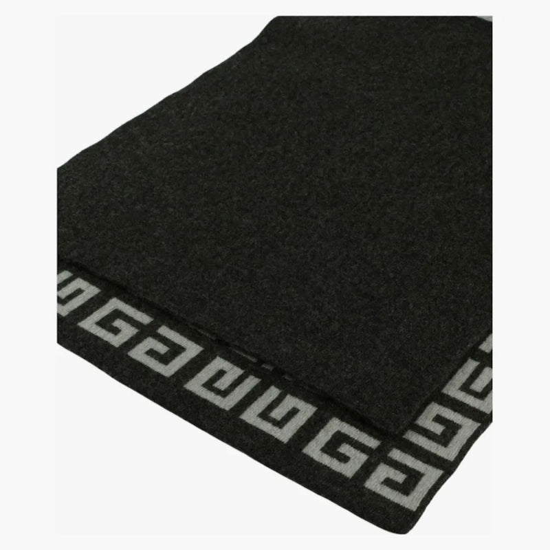 Givenchy Double Face 4g Logo Scarf Grigio scuro