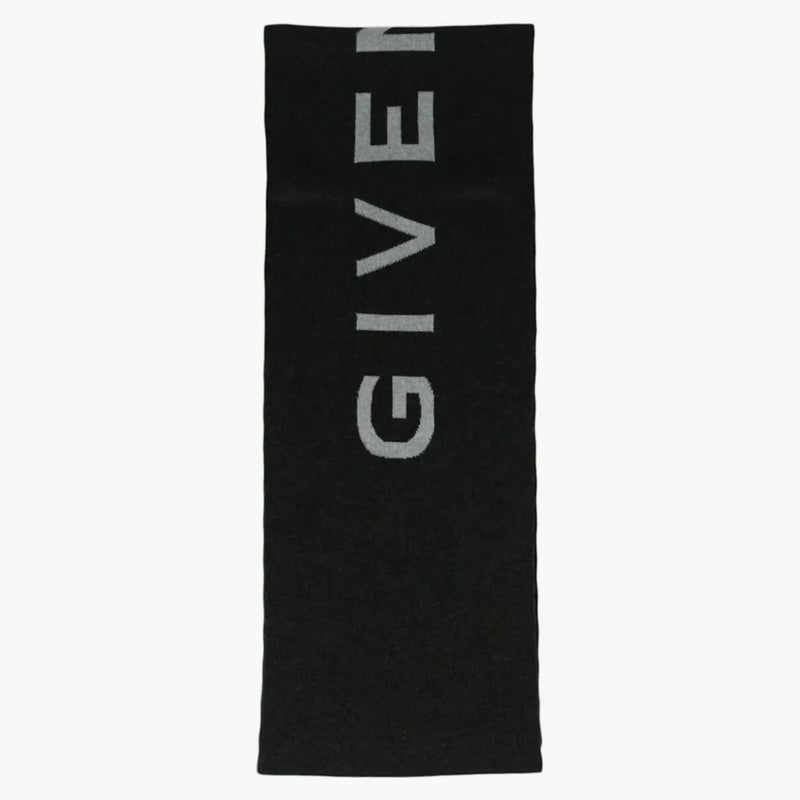Givenchy Double Face 4g Logo Scarf Grigio scuro