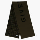 Givenchy Double Face 4G Scarf Black/Kaki