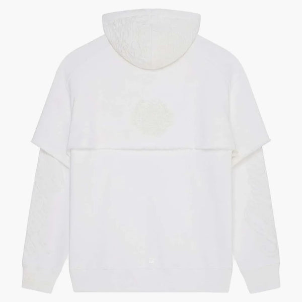 Felpa con cappuccio a doppia strato Givenchy in Felpa White