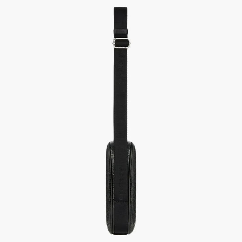 Givenchy präglad logotyp vertikal väska liten svart/vit