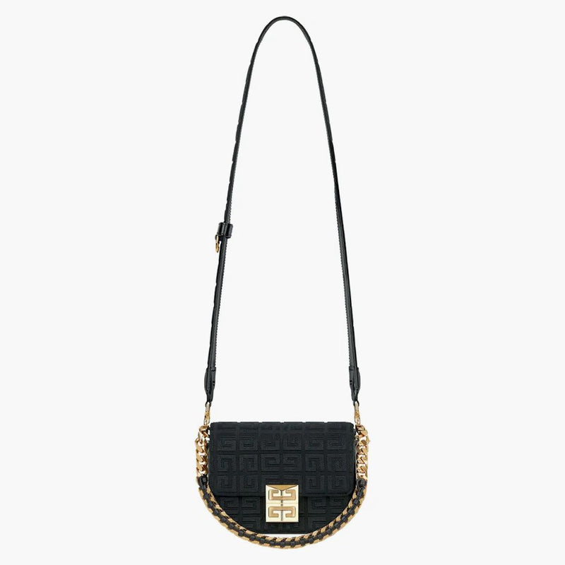 Sacca di tela ricamata Givenchy piccola 4g nero
