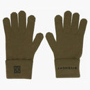 Giveenchy Embroidered Logo Gloves Black/Khaki