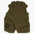 Giveenchy Embroidered Logo Gloves Black/Khaki