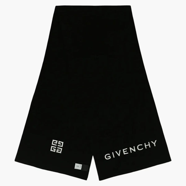 Logo ricamato Givenchy Scarf nero/bianco