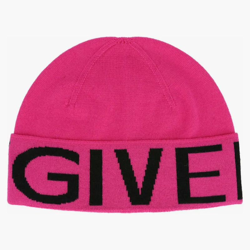 Givenchy Jacquard logo Beanie Pink/Black