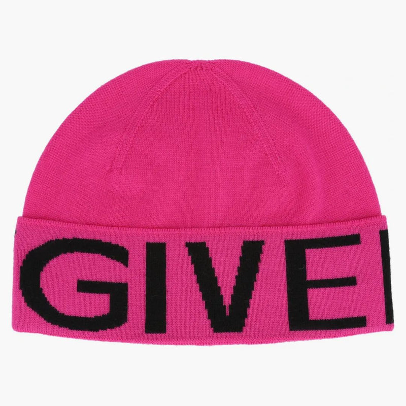 Givenchy Jacquard logo Beanie Pink/Black