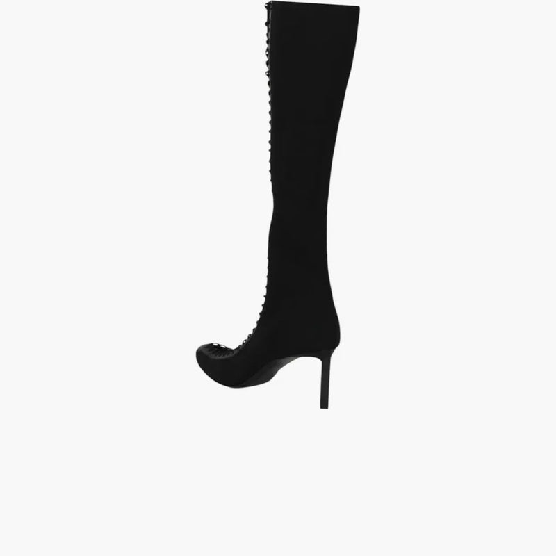 Givenchy Lace-up Knea-high Stivali a maglia nero (donne)