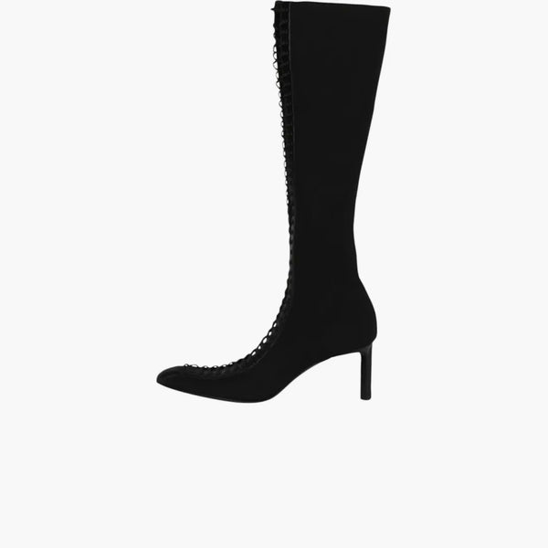 Givenchy Lace-up Knea-high Stivali a maglia nero (donne)