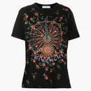 Givenchy Ladies Floral Clock Design T-Shirt Black