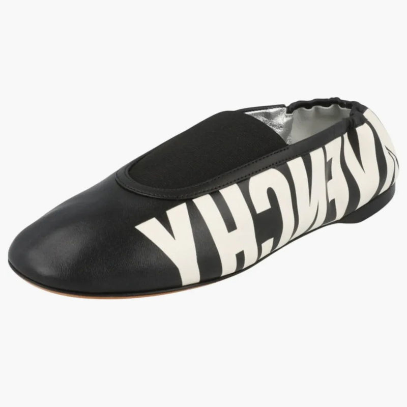 Givenchy Logo Graphic Ballet Flats Black White (Women's)