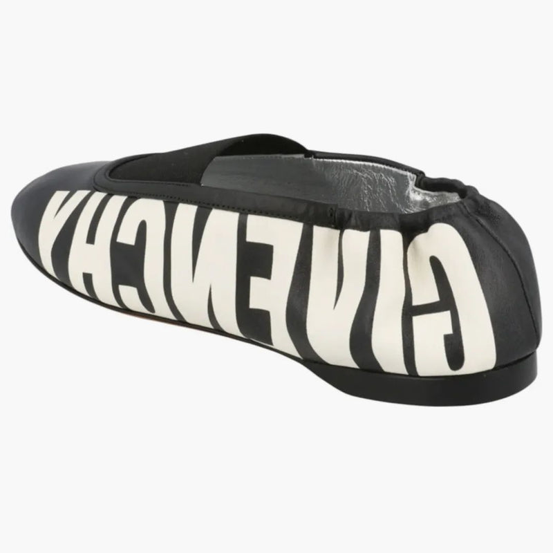 Givenchy Logo Graphic Ballet Flats Black White (Women's)