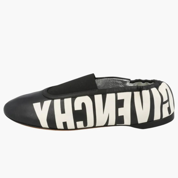 Givenchy Logo Graphic Ballet Flats Black White (Women's)