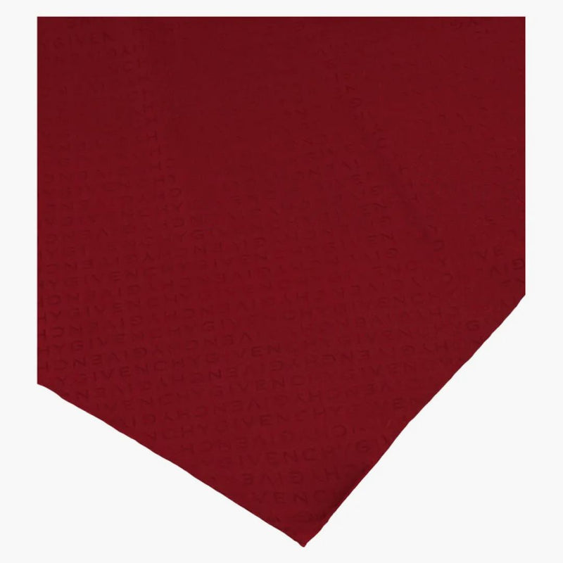Burgundy della sciarpa di seta stampata del logo Givenchy