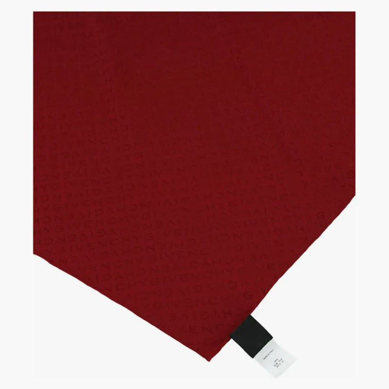 Burgundy della sciarpa di seta stampata del logo Givenchy