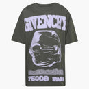 T-shirt con la crena da canna da stampa con anello di logo Givenchy