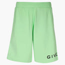 Shorts di sudore del logo Givenchy Green