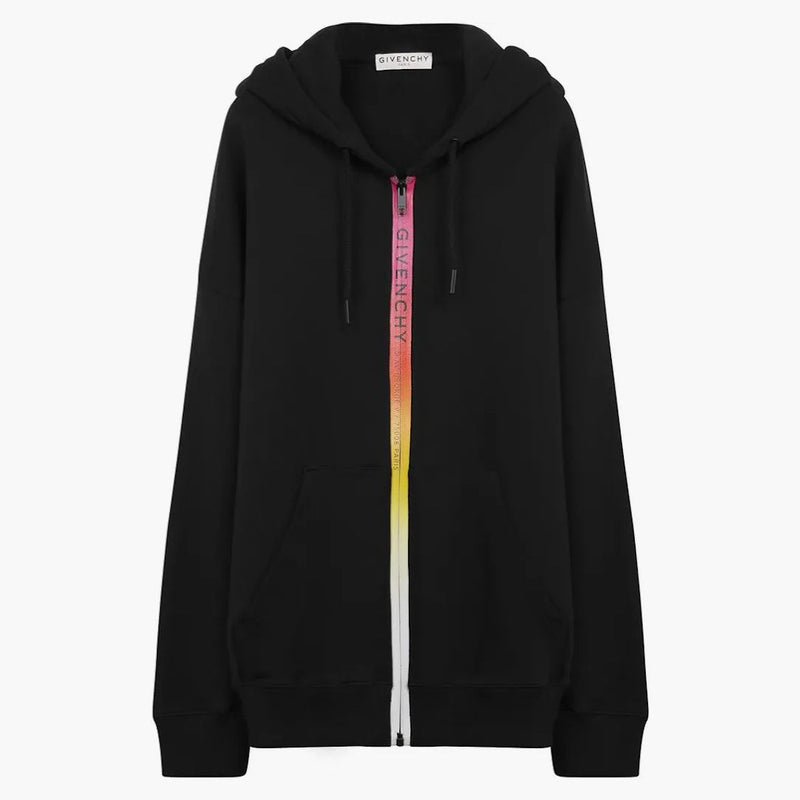 Givenchy Logo Trim Hoodie Black