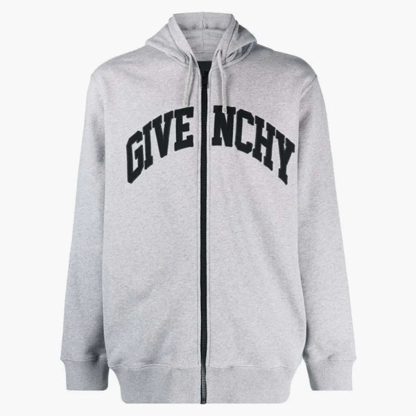 Givenchy Logo Zip Hoodie Jacket grå/svart