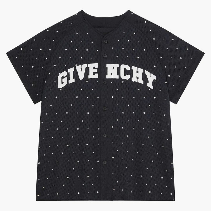 Givenchy Mesh z Jersey Baseball Jersey Black Black